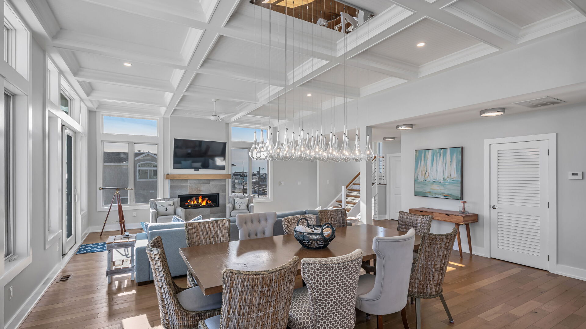 dining area to living room view