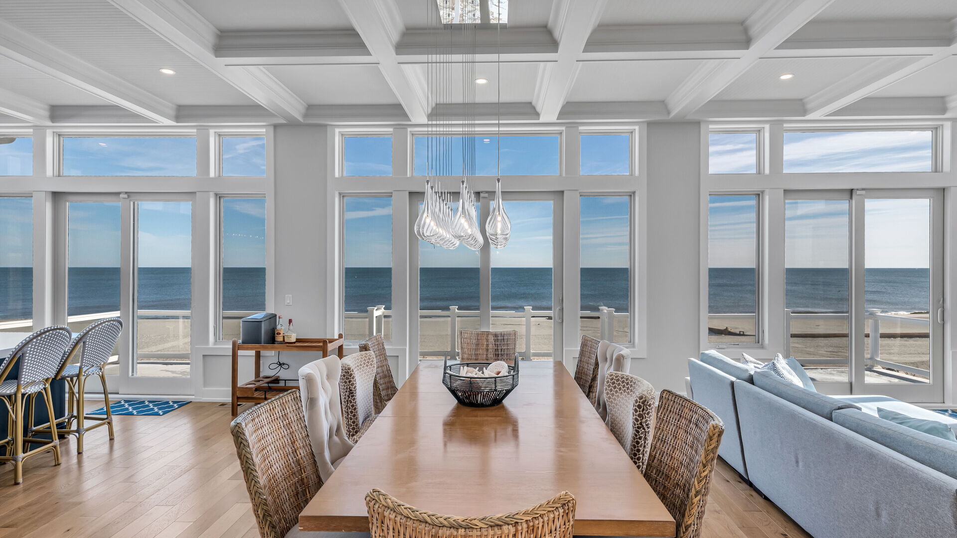 dining and living area wide view