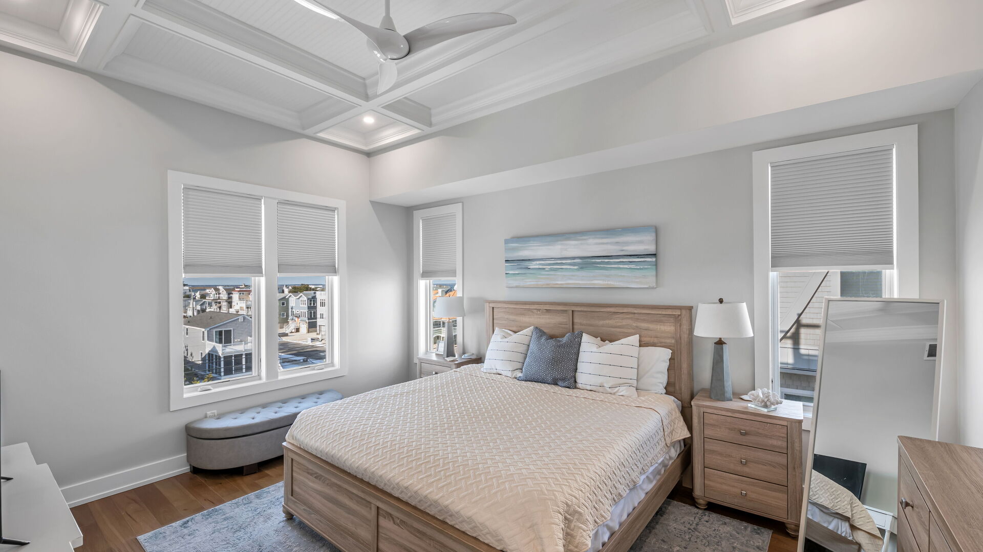 coastal bedroom front view