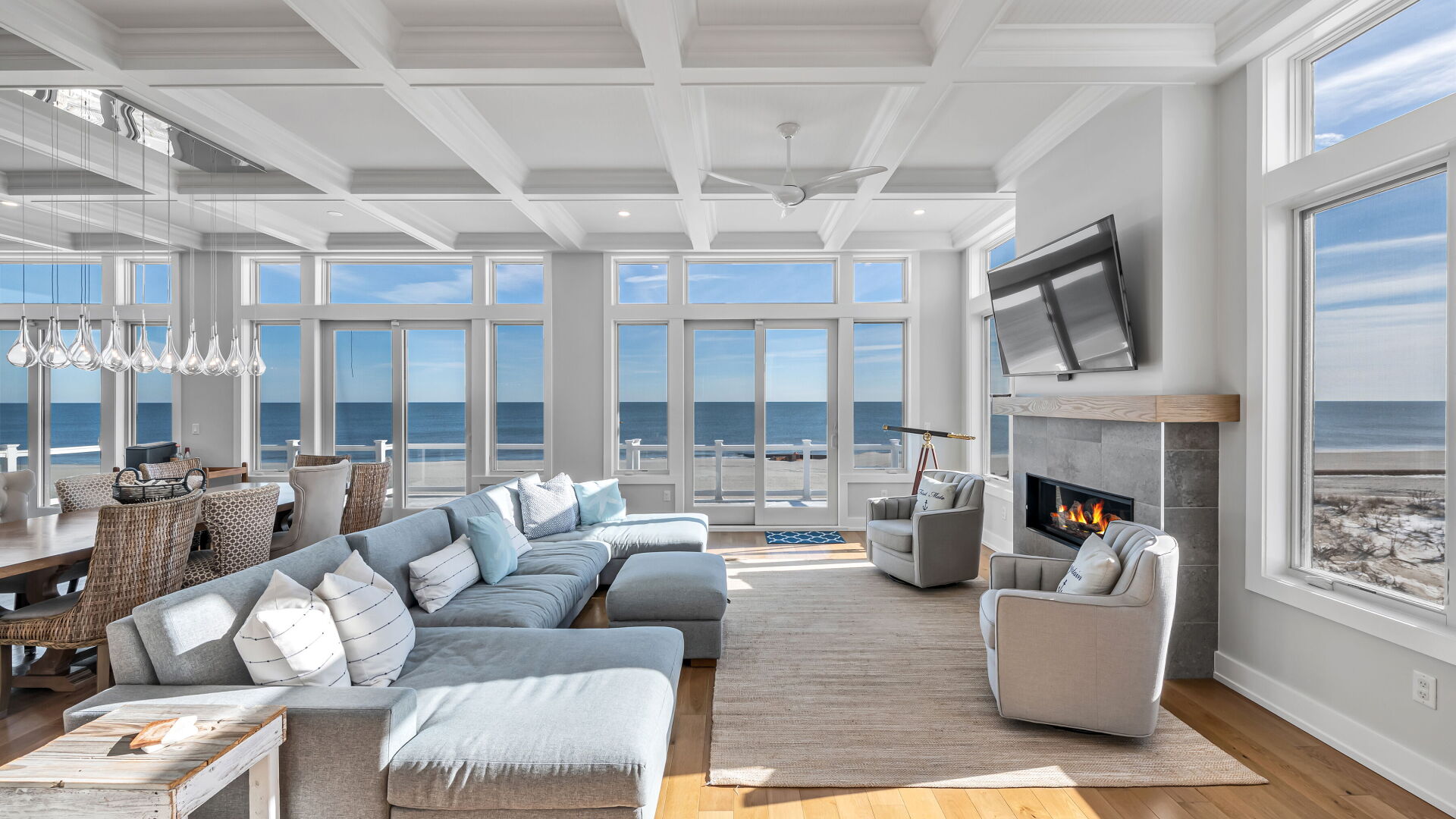 living room wide coastal view