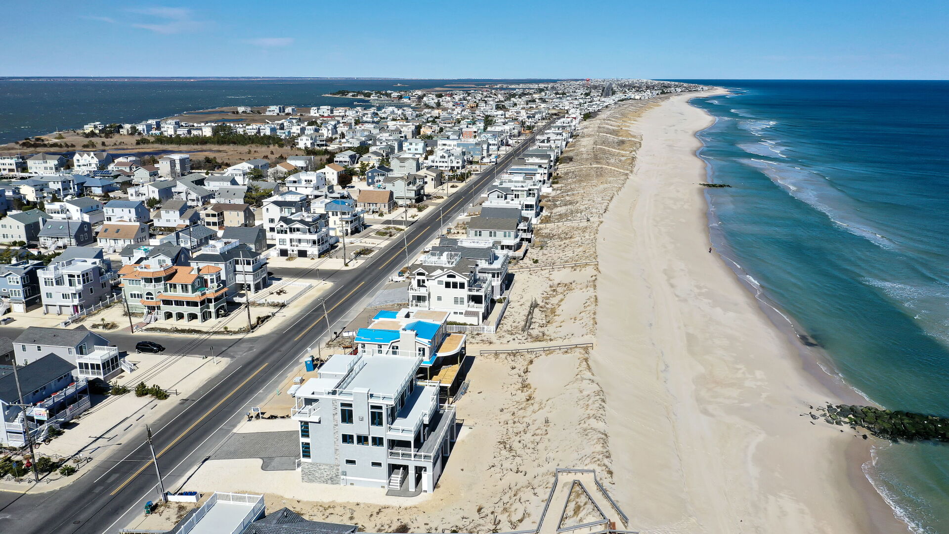 aerial coastline long beach island