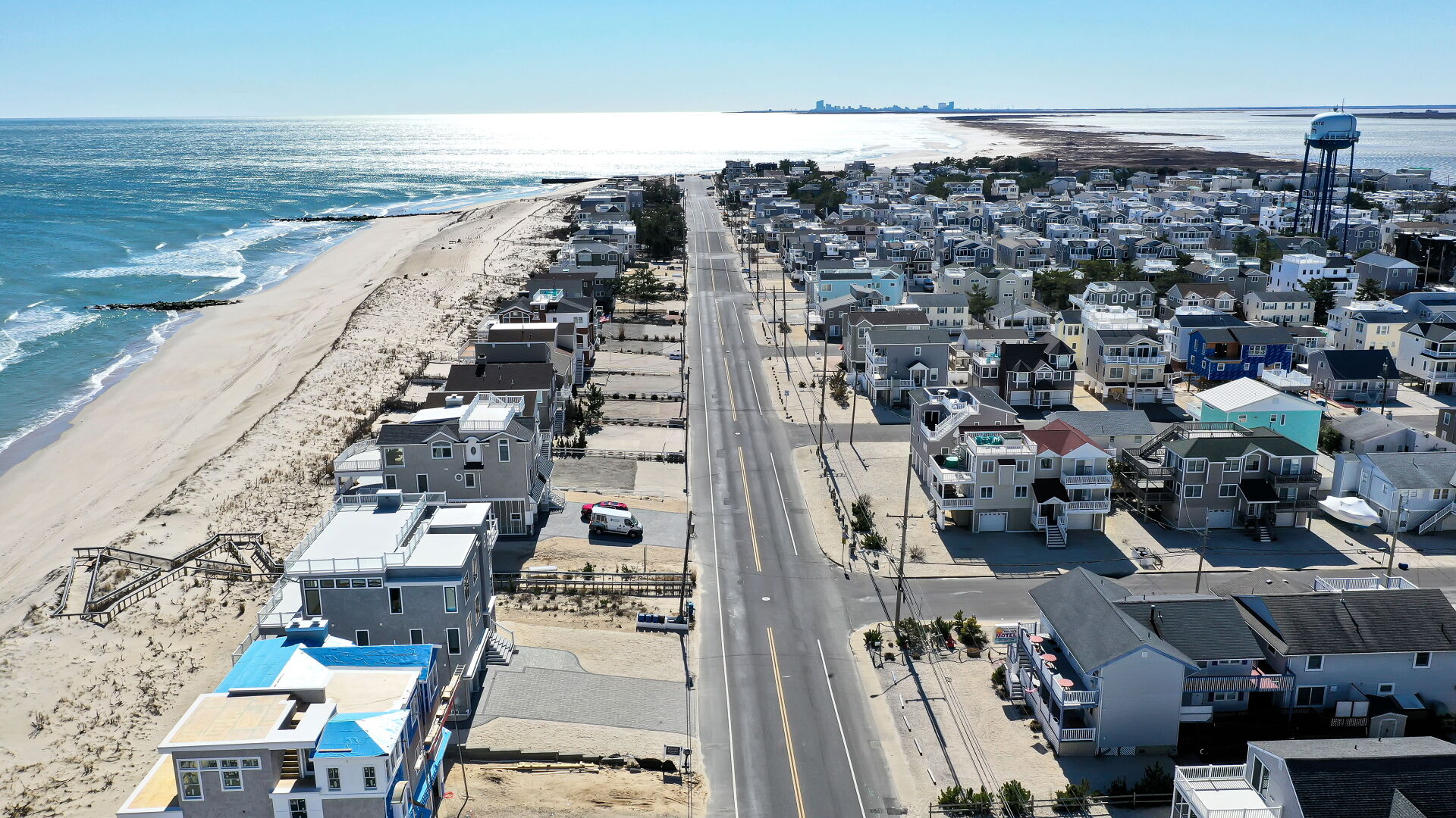 aerial coastline road holgate