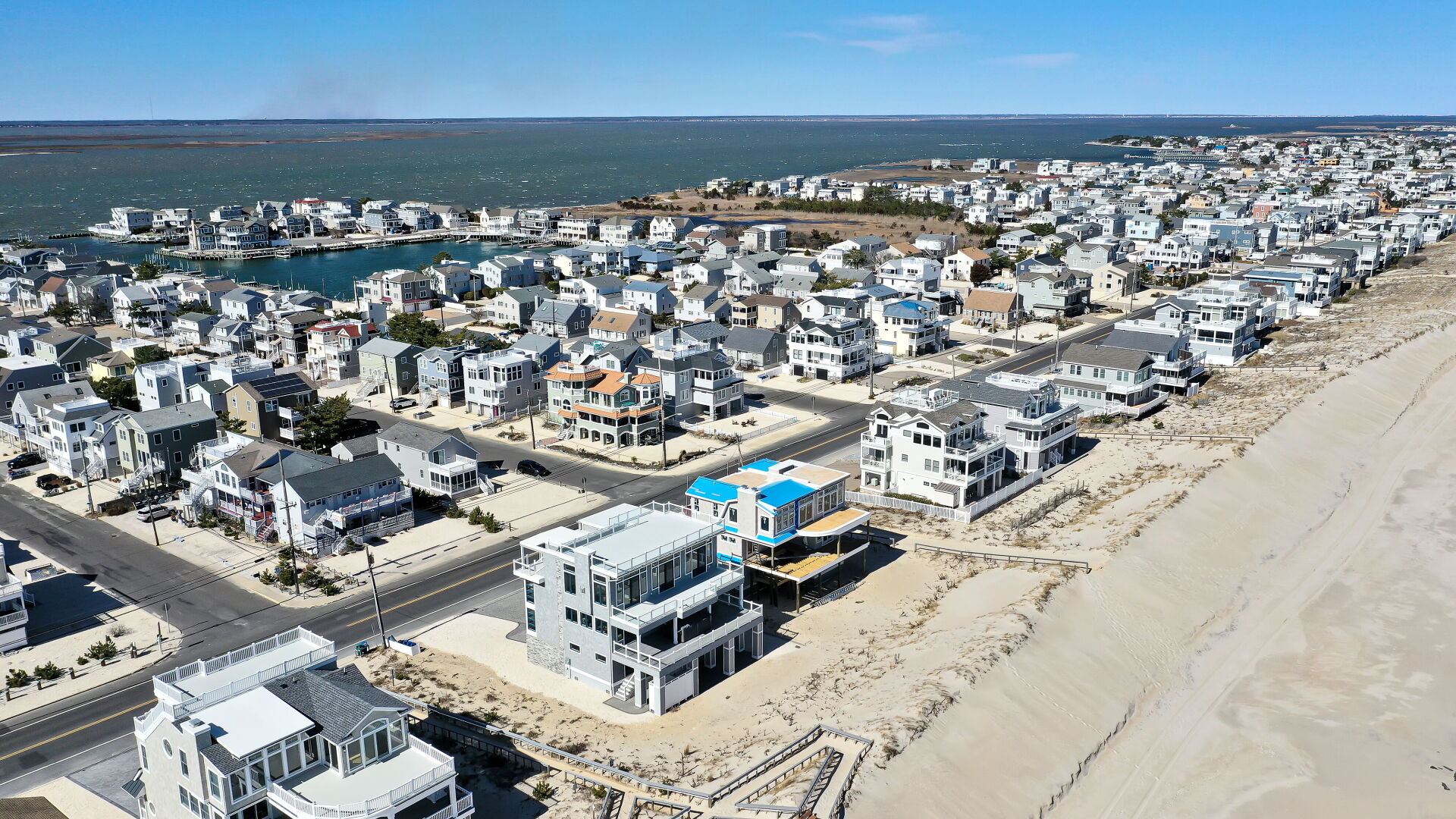 aerial neighborhood beachfront