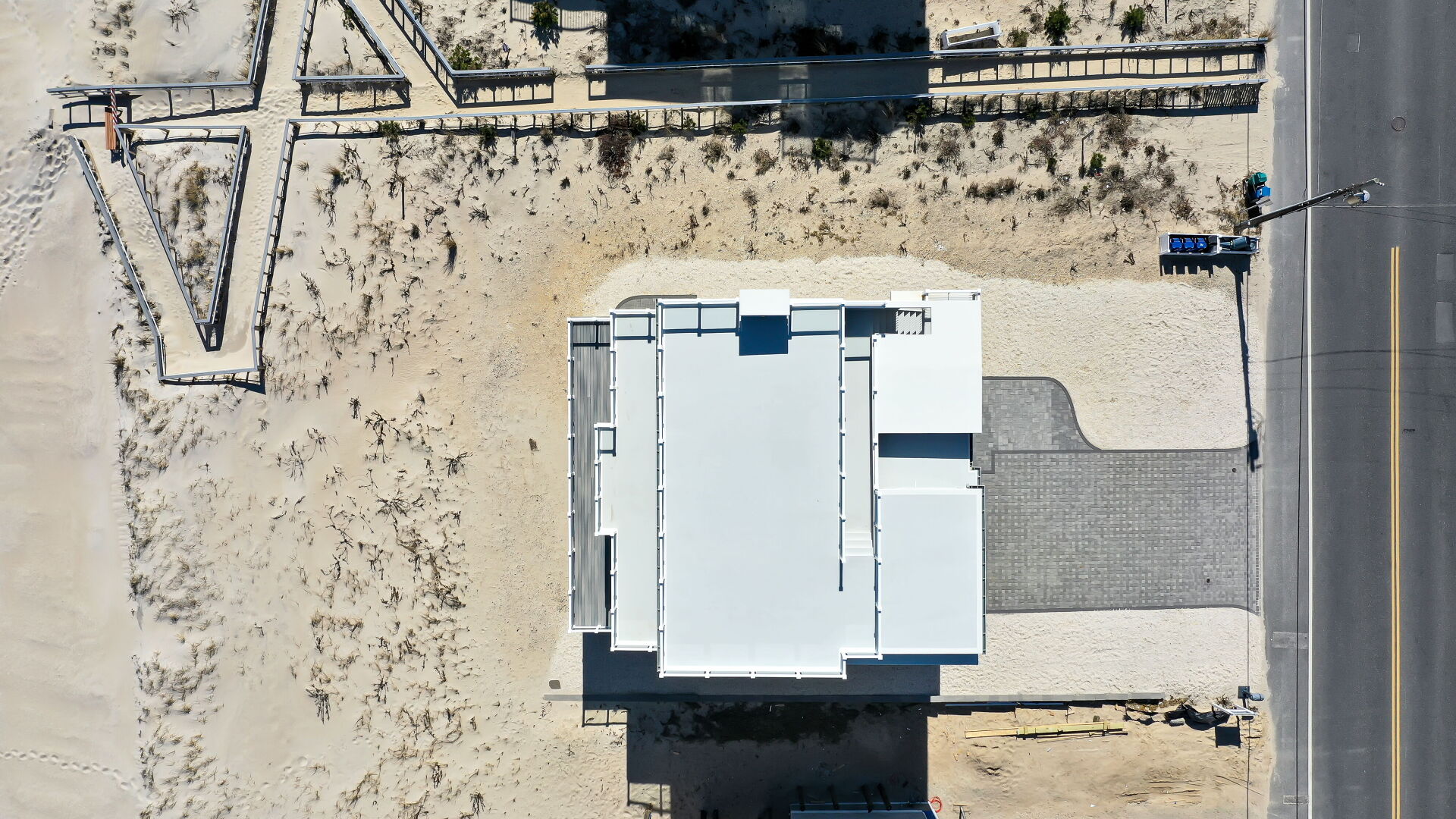 aerial roof property top view
