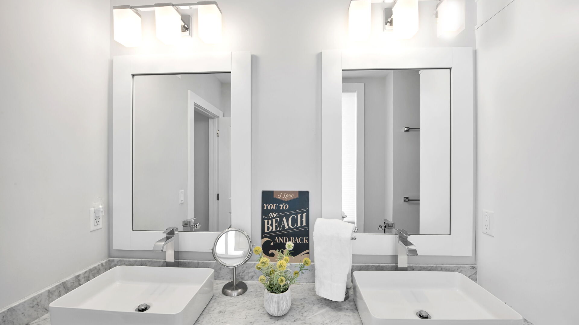 bathroom double vanity detail