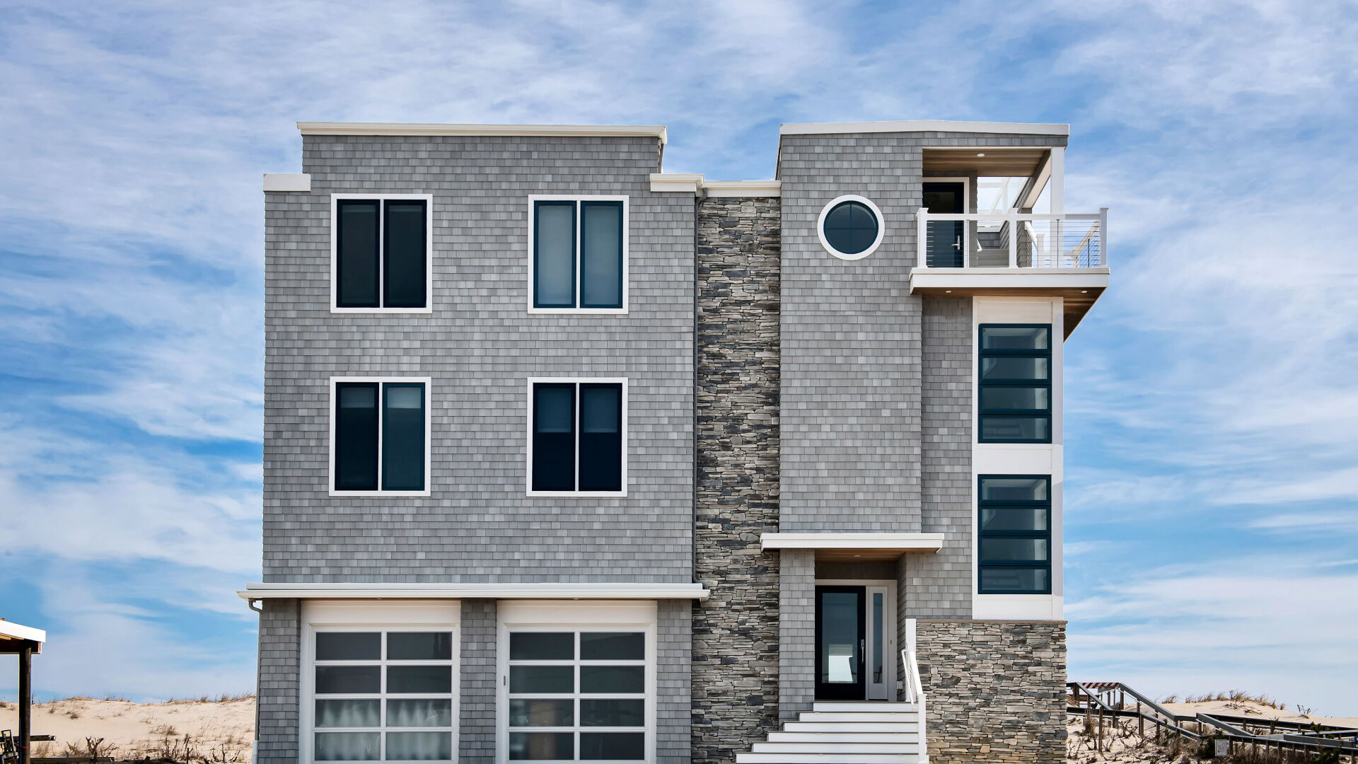 exterior front facade straight