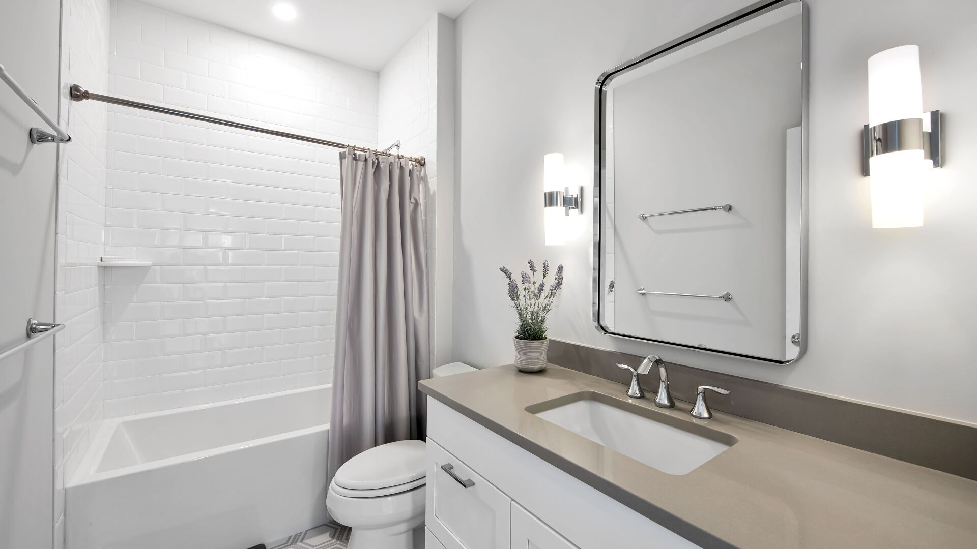 guest bathroom tub vanity