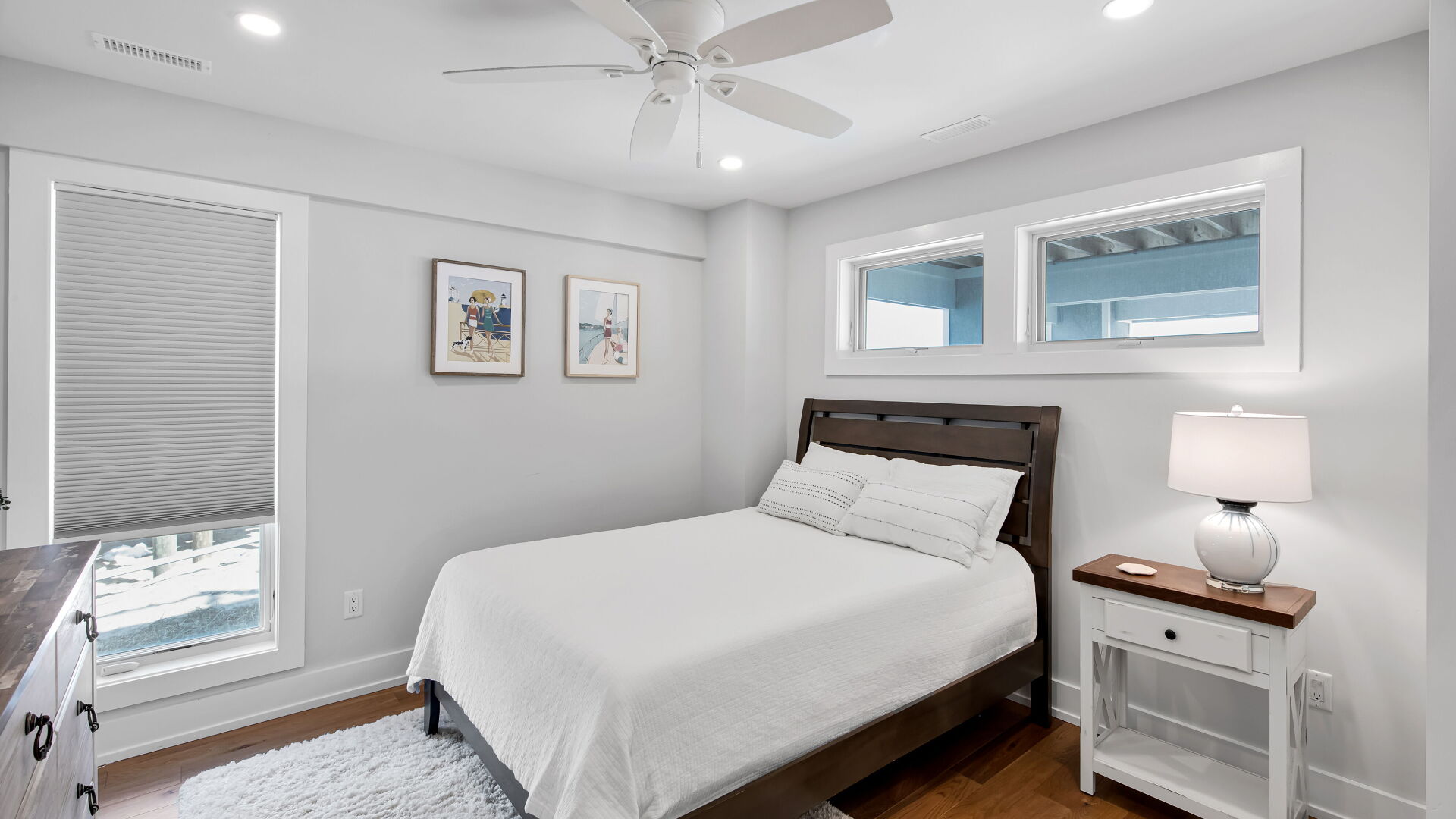 guest bedroom white bed
