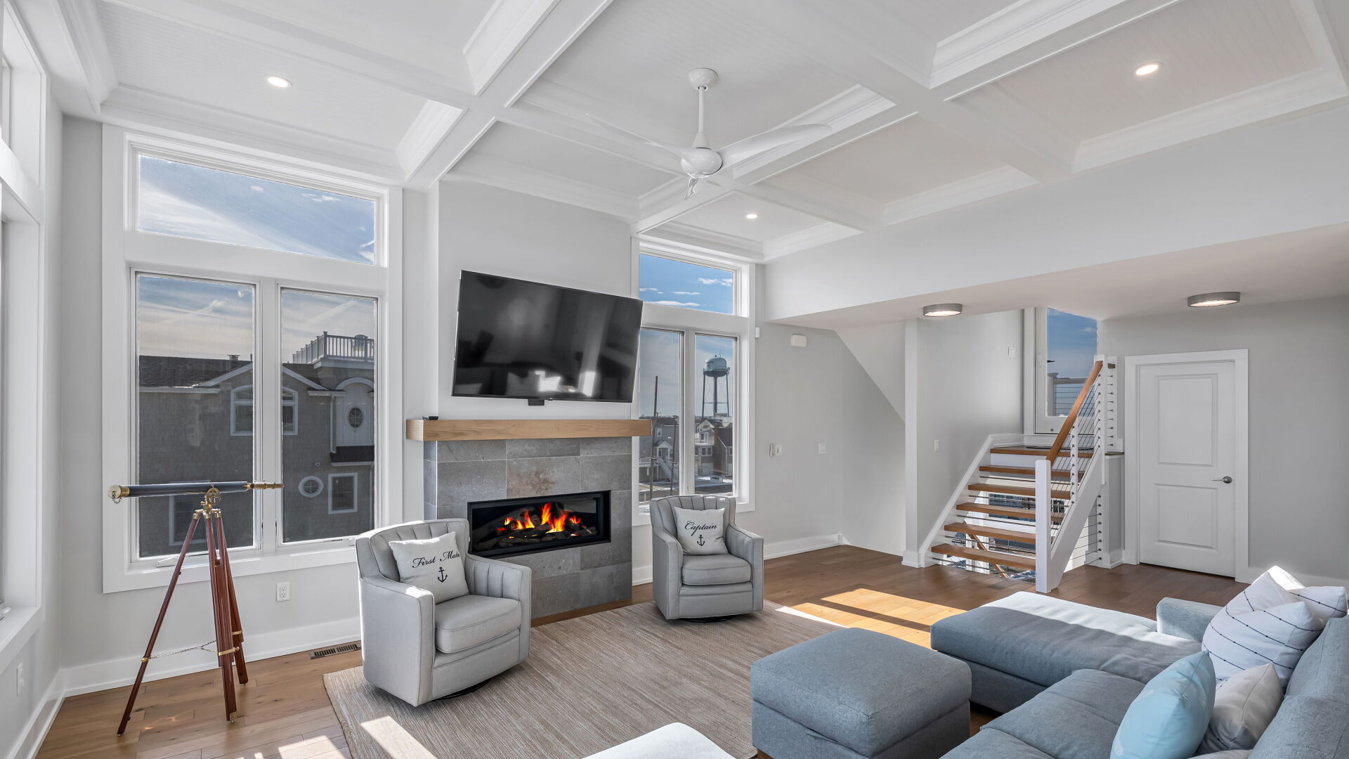 main living room fireplace wide
