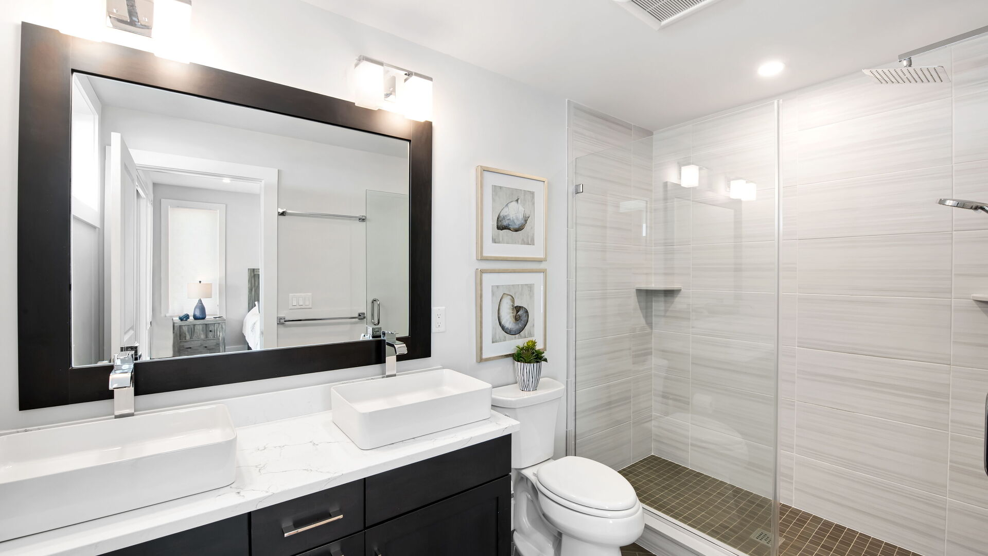 master bathroom vanity shower